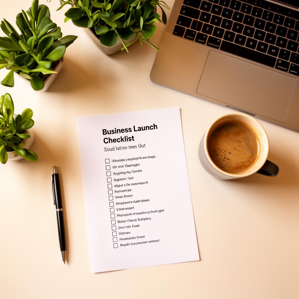 A printed business launch checklist